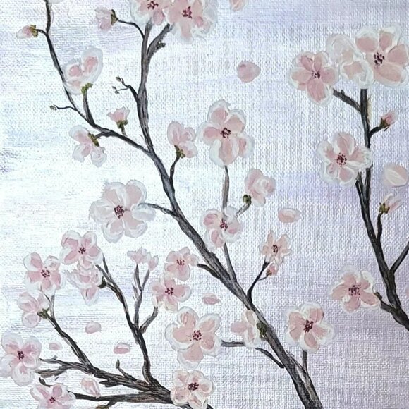 Original Cherry Blossom, 10x8, acrylic on canvas - Picture 4 of 4